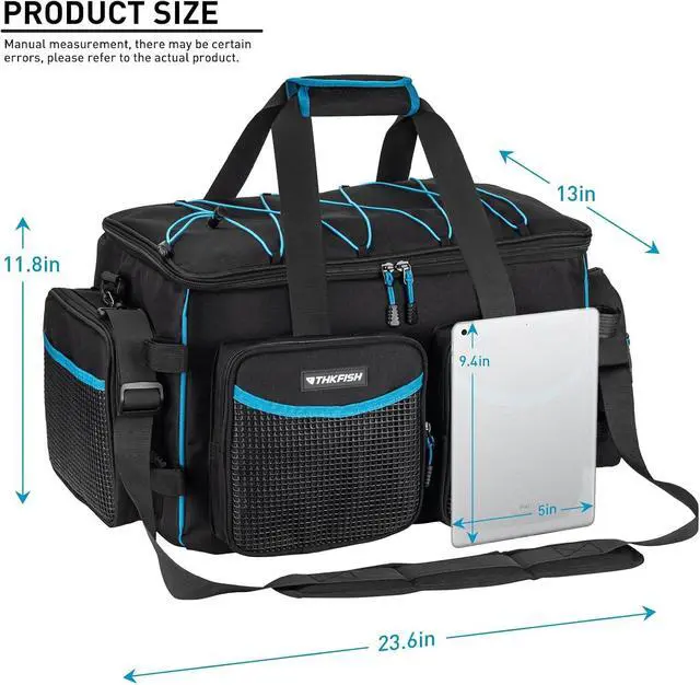 Alt view image 5 of 7 - Waterproof Large Fishing Tackle Bag for 3600/3700 Tackle Box | Portable and Comfortable Fishing Tackle Bags with Waterproof Soft Bottom Suitable for Saltwater & Freshwater Fishing