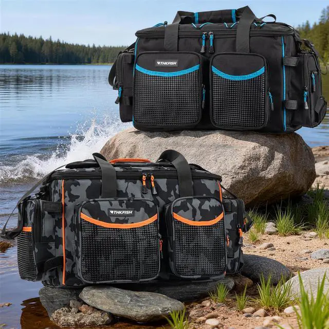 Alt view image 7 of 7 - Waterproof Large Fishing Tackle Bag for 3600/3700 Tackle Box | Portable and Comfortable Fishing Tackle Bags with Waterproof Soft Bottom Suitable for Saltwater & Freshwater Fishing