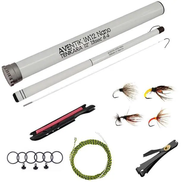 Main image of Tenkara Rod Pro IM12 Nano 6:4 Action 2 Mini Sizes All Water Conditions Quality Carbon Tube Packing, Extra Spare Sections Included, Tenkara Fly Rod