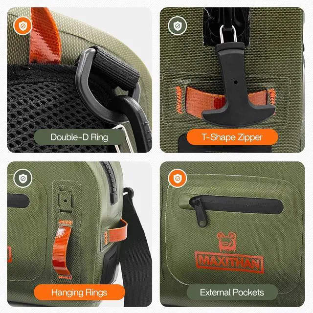 Alt view image 6 of 7 - Lehigh Crossing, Waterproof Fishing Waist Pack, Fly Fishing Fanny Pack, Submersible Lumbar Pack