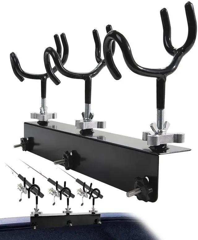 Main image of Boat Track System Rod Holder with Power Lock and Track Adapter - Compatible with Most Kayak Tracks - 360-Degree Adjustable Rotation and ALOCK Rod Secure Rig