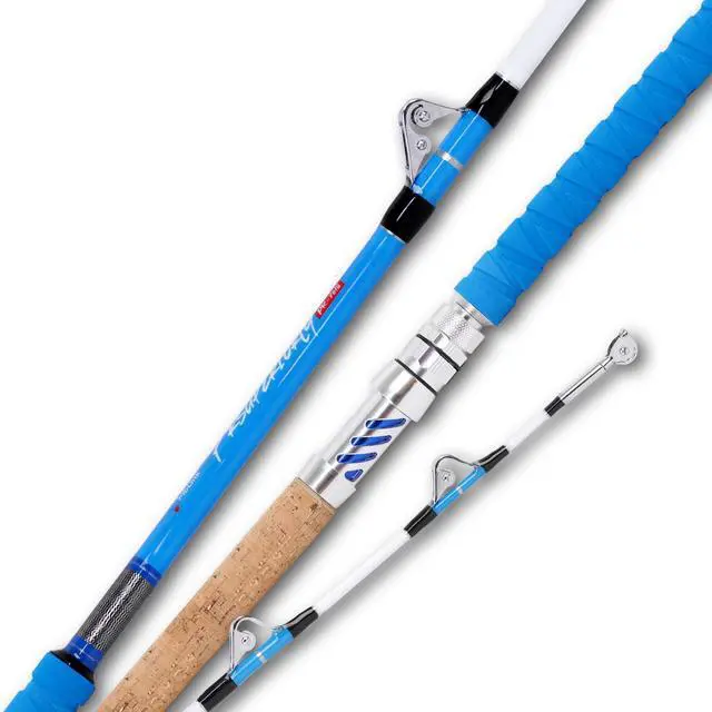 Main image of Saltwater Fishing Rod Heavy Duty Trolling Rod Conventional Boat Standup Big Game Deep Sea Rod with Roller Guides(5'6"/6'/7'6",50-80lbs/80-120lbs)