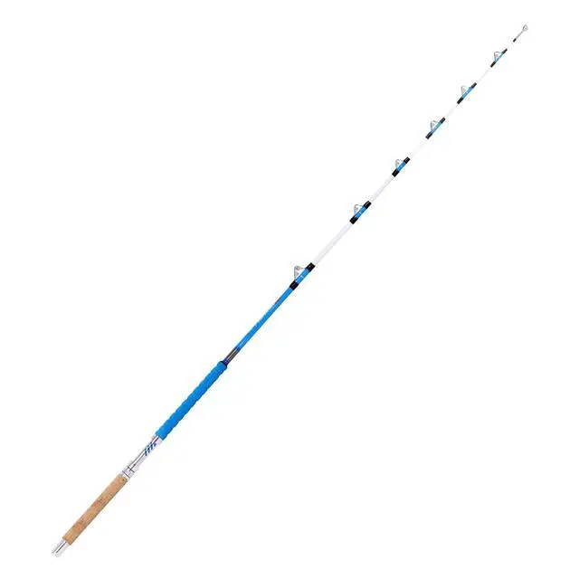 Alt view image 2 of 7 - Saltwater Fishing Rod Heavy Duty Trolling Rod Conventional Boat Standup Big Game Deep Sea Rod with Roller Guides(5'6"/6'/7'6",50-80lbs/80-120lbs)