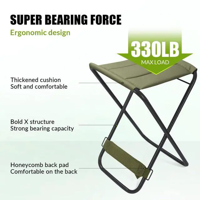 Alt view image 5 of 7 - Large Capacity Fishing Hunting Backpack Chair with Rod Holder | 35L Tackle Box Backpack with Rod Holders Fishing Storage Bag Portable Stool for Outdoor Fishings, Camping, and Hunting