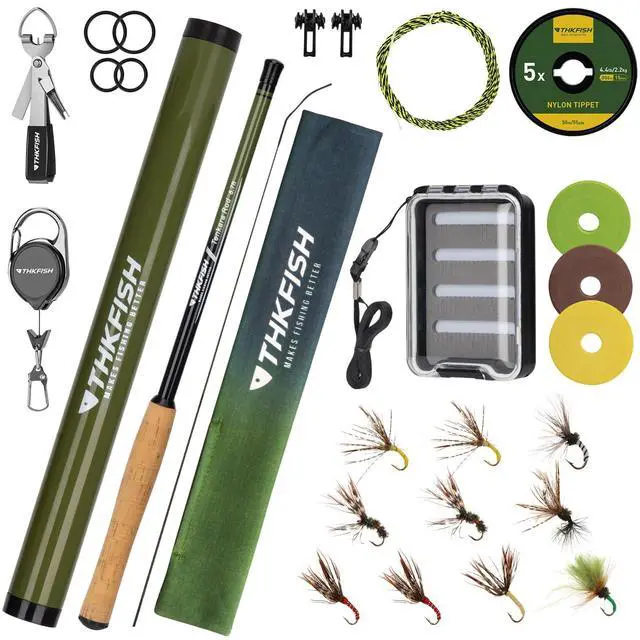 Main image of Tenkara Fly Fishing Rod Kit 8.7ft/10.6ft/11.6ft 24T Carbon Fiber Telescopic Fly Fishing Combo Kit with Carrying Case Fishing Line and Flyfishing Lure for Streams, Trout, Bass, Salmon