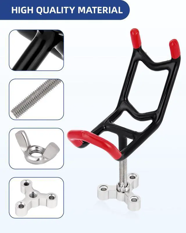 Alt view image 4 of 7 - Dual-Angle Boat Fishing Rod Holder Rest, 4 Pack, 5° & 25° V-Shape Rod Cradle with Anti-Slip Rubber Tips, 3/8-16 Thread Mount