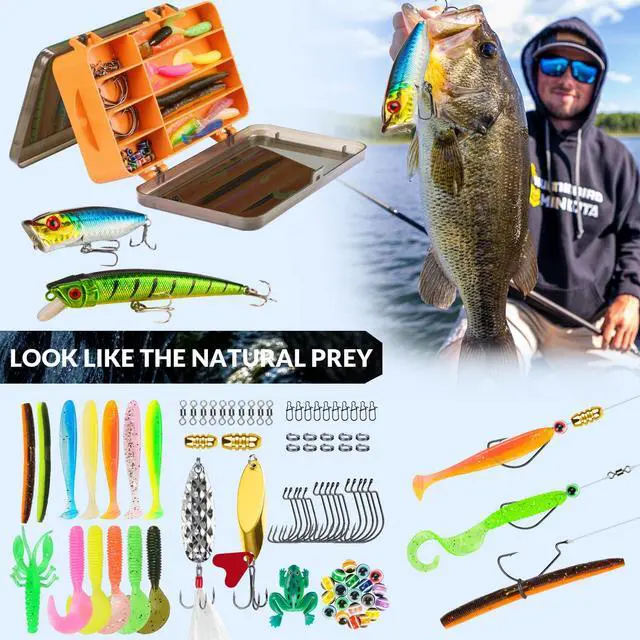 Alt view image 4 of 7 - Fishing Backpack with Tackle Boxes, 20L Waterproof Tackle Sling Bag with Lures Kit, Fish Lip Gripper, Pliers, Scissors, Fishing Gifts for Men Women