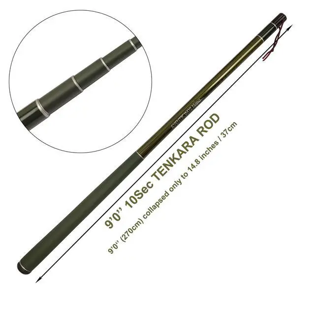 Alt view image 3 of 5 - Aventik Tenkara Rods Pro IM12 Nano 6:4 Action Mini Sizes All Water Conditions Quality Carbon Tube Packing, Extra Spare Sections Included, Tenkara Fly Rods