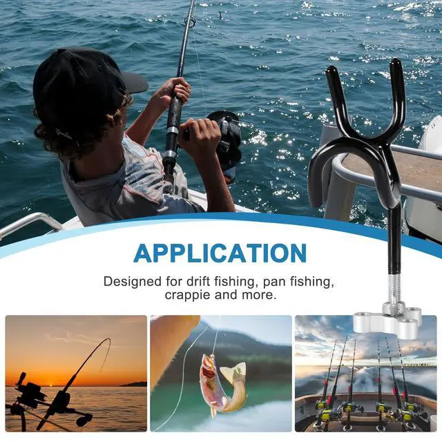 Alt view image 6 of 6 - Fishing Rod Holders for Boat 8Pcs of 20 Degree 4 Inch | Sure Grip Steel Rod Boat Holder Fishing Rod Holder with Mounting Base Boat Rod Holders for Fishing