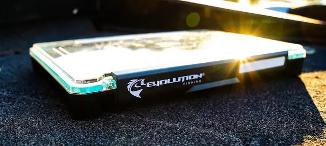 Alt view image 3 of 7 - Evolution Fishing BallistiX Twitch Tackle Tray - Waterproof, Jerkbait & Topwater Tackle Storage Box, Anti-Corrosion, One Hand Latch, Clear Lid, Lure Box