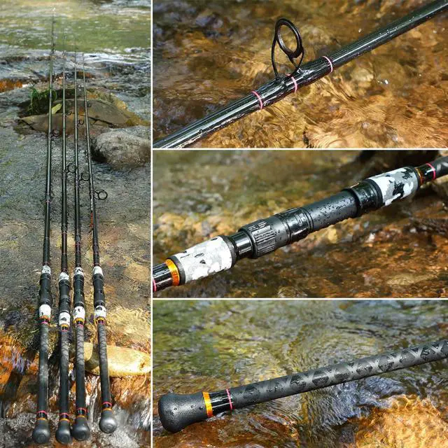 Alt view image 7 of 7 - Surf Fishing Rod Portable Travel MH/H Surf Spinning Rod 4 Piece Carbon Fiber Saltwater Fishing Rod 10'/11'/12'/15'