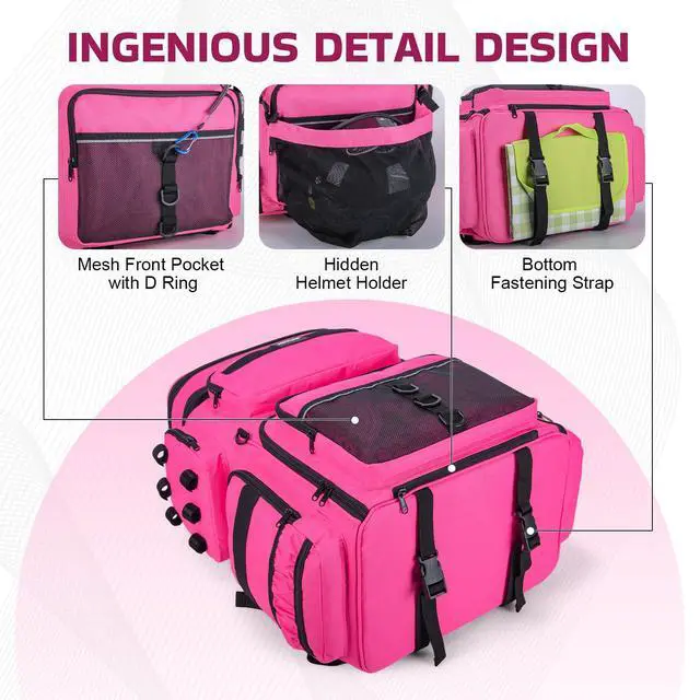 Alt view image 5 of 7 - Fishing Backpack with Cooler, 66L 600D Tackle Backpack with 3 Rod Holders, Helmet Holder, Rain Cover, Saltwater Large Fishing Bag for Camping Hiking, Gear Storage Bag, Gifts for Men