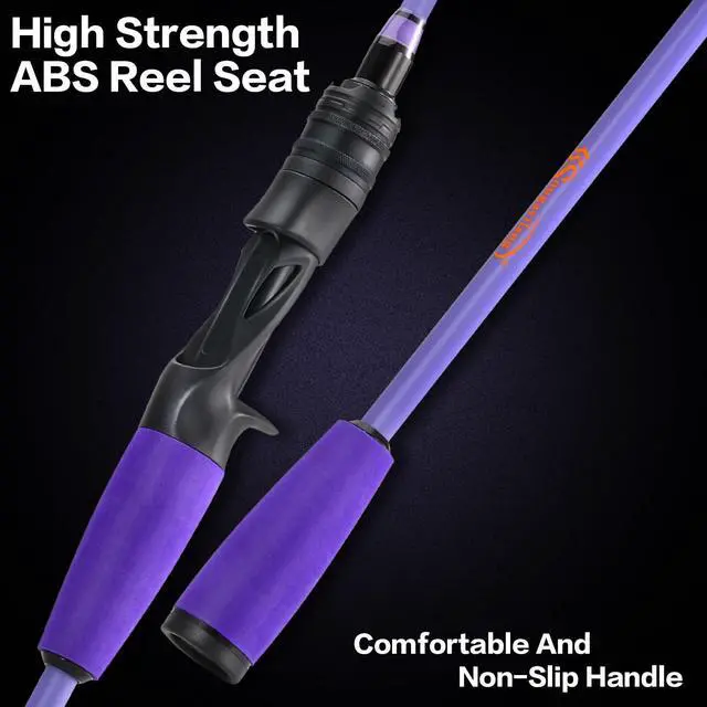 Alt view image 3 of 7 - VoidFlare Performance Spinning & Casting Fishing Rod, Lightweight IM6 Graphite with Hook Keeper, EVA Grip