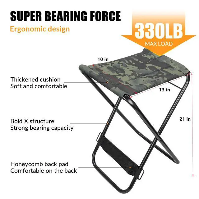 Alt view image 5 of 7 - Large Capacity Fishing Hunting Backpack Chair with Rod Holder | 35L Tackle Box Backpack with Rod Holders Fishing Storage Bag Portable Stool for Outdoor Fishings, Camping, and Hunting