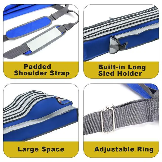 Alt view image 4 of 7 - Fishing Rod Bag - 3 Layer Organizer, Pole Case, Storage Bag, Rod and Reel Carrier for Travel - 160cm/63in