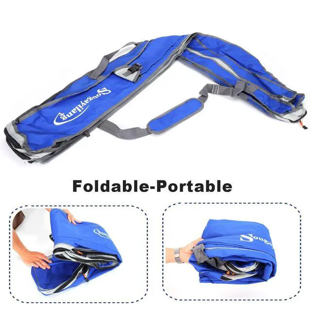 Alt view image 5 of 7 - Fishing Rod Bag - 3 Layer Organizer, Pole Case, Storage Bag, Rod and Reel Carrier for Travel - 160cm/63in