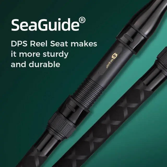 Alt view image 4 of 7 - Carbon Fiber Surf Rod Saltwater Surf Spinning Fishing Rod with Seaguide Reel Seat