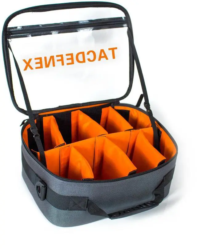Main image of Waterproof Fishing Reel Case with 8 Shockproof Compartments Portable Tackle Organizer for Spinning, Baitcasting, Spincast & Fly Reels Holds more than 10 Reels