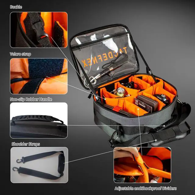 Alt view image 5 of 7 - Waterproof Fishing Reel Case with 8 Shockproof Compartments Portable Tackle Organizer for Spinning, Baitcasting, Spincast & Fly Reels Holds more than 10 Reels