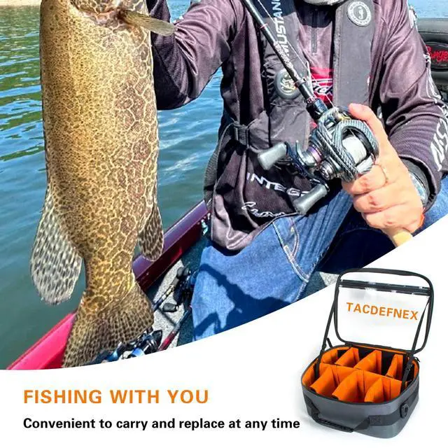 Alt view image 6 of 7 - Waterproof Fishing Reel Case with 8 Shockproof Compartments Portable Tackle Organizer for Spinning, Baitcasting, Spincast & Fly Reels Holds more than 10 Reels