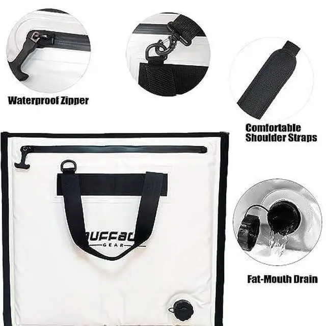 Alt view image 3 of 6 - Insulated Cooler Bag - 20x18in Bait Cooler, Waterproof Fish Kill Bag