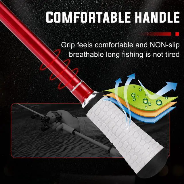 Alt view image 6 of 7 - Fishing Rod, Spinning & Casting Fishing Pole with 30 Ton Carbon Fiber
