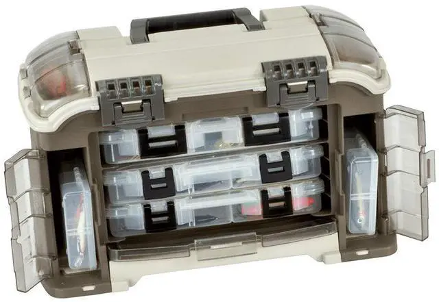 Main image of Elite Series Ultimate Angled Tackle System, Graphite & Sandstone, Includes 6 StowAway Utility Boxes, Premium Tackle Storage for Fishing Gear and Accessories, Waterproof Case