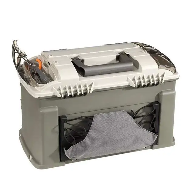 Alt view image 4 of 4 - Elite Series Ultimate Angled Tackle System, Graphite & Sandstone, Includes 6 StowAway Utility Boxes, Premium Tackle Storage for Fishing Gear and Accessories, Waterproof Case
