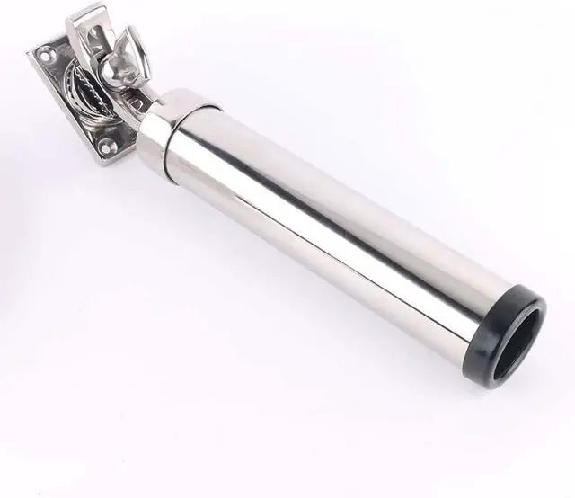 Alt view image 5 of 6 - 360° Adjustable Fishing Rod Holder Boat Stainless Steel Rod Holder Deck Mount Rectangular Base for Marine Yacht Boat Camper RV (Set of 2)