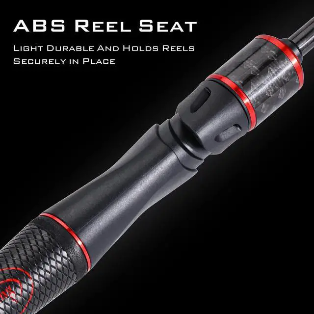 Alt view image 3 of 7 - Fishing Rods, Spinning Rods and Casting Fishing Rods, with Full Carbon Fiber Handle, 24T Carbon Fiber 2PCS Fishing Pole for Long Casting Bass, Trout, Panfish
