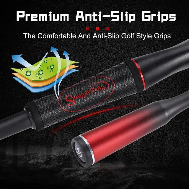 Alt view image 7 of 7 - Fishing Rods, Spinning Rods and Casting Fishing Rods, with Full Carbon Fiber Handle, 24T Carbon Fiber 2PCS Fishing Pole for Long Casting Bass, Trout, Panfish