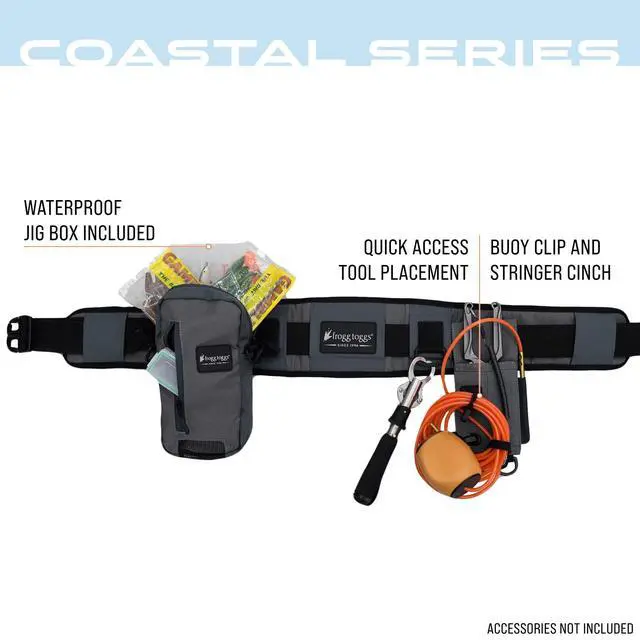 Alt view image 3 of 7 - Pursuit Fishing Wading Belt for Quick Tackle Access, Solid Elements, OS