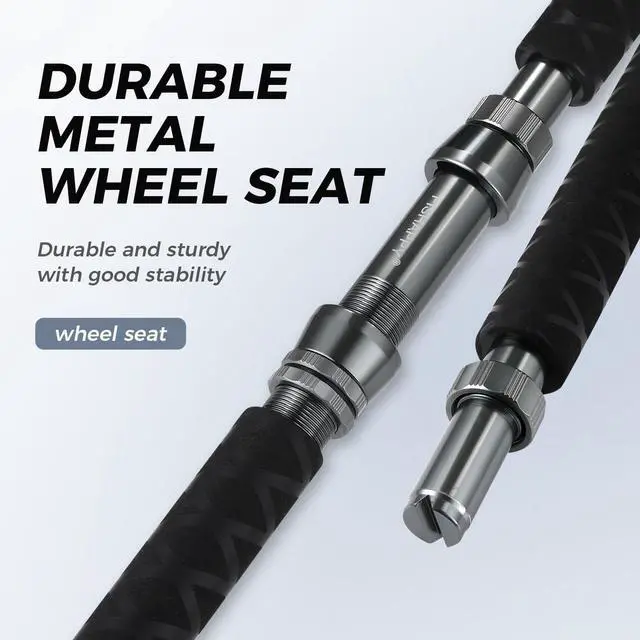 Alt view image 3 of 7 - Trolling Rod Saltwater Offshore Heavy Roller Rod Bent Butt Trolling Rod Big Game Conventional Boat Fishing Pole Heavy Duty Fishing Rod