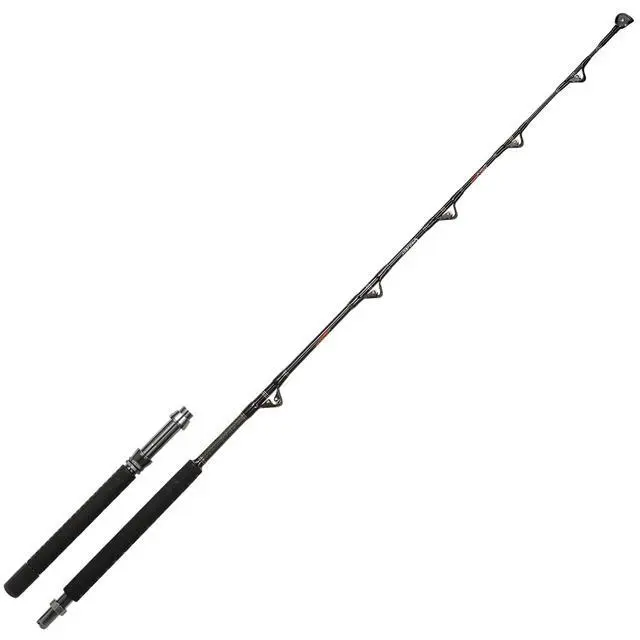 Alt view image 7 of 7 - Trolling Rod Saltwater Offshore Heavy Roller Rod Bent Butt Trolling Rod Big Game Conventional Boat Fishing Pole Heavy Duty Fishing Rod