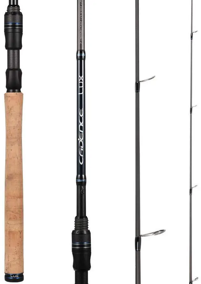 Main image of 2 Piece Spinning Rod, 6.6-7 Feet Travel Fishing Rod - Both Use in Day Nighttime with 30-Ton Carbon Blank Easy to Use for Various Inland Lake