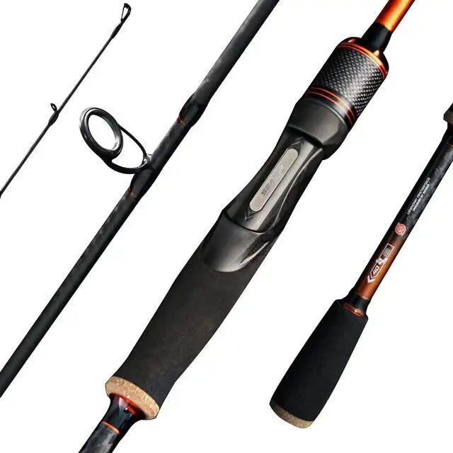 Main image of CastX Medium Heavy Fishing Rod, ML 2 Piece | Saltwater Freshwater Baitcaster Rod, Fast Action, 40T Carbon Fiber, EVA & Cork Grip, Zirconia Ring