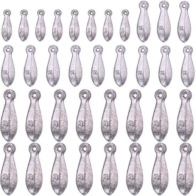 Main image of 36 Pcs Bank Sinkers Fishing Weights Sinkers Weights for Surf Ocean Saltwater Freshwater Surf Bass Catfishing Fishing Casting Gear Tackle