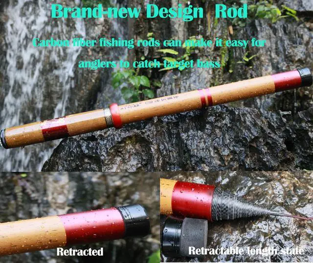 Alt view image 6 of 7 - Carbon Fiber Tenkara Rod Kit Telescopic Tenkara Fishing Rod Tenkara Fly Rod