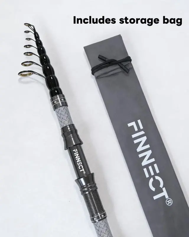 Alt view image 7 of 7 - Telescopic Fishing Rod - Lightweight 42T Carbon Fiber Portable Travel Rod for Freshwater River Fishing, Beginner & Kid Friendly 5.9ft/6.9ft/7.9ft/8.9ft/9.9ft/10.9ft