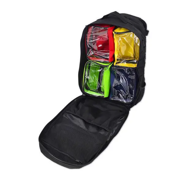 Alt view image 3 of 7 - Lightning X Premium Tactical Medic Backpack w/Modular Pouches & Hydration Port (Stealth Black) Large