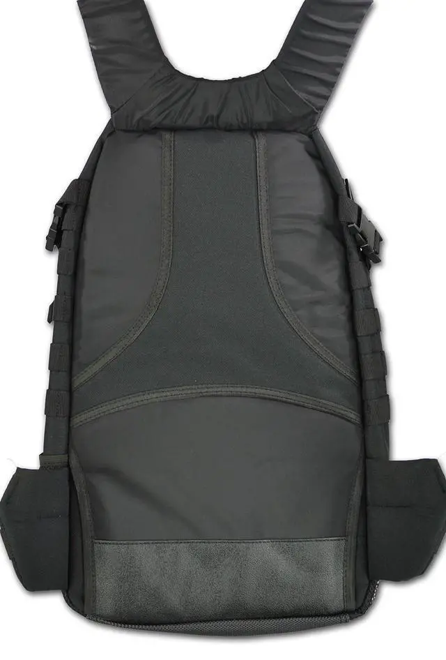 Alt view image 7 of 7 - Lightning X Premium Tactical Medic Backpack w/Modular Pouches & Hydration Port (Stealth Black) Large