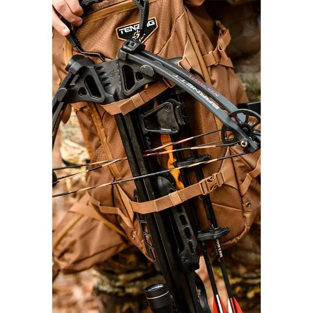Alt view image 6 of 7 - 2100 Whitetail Day Pack, Buckskin Tan Hydration Bladder Compatible Durable Camo Backpack with 4 Compartments & 15 Organizational Pockets for Hunting Gear and Equipment