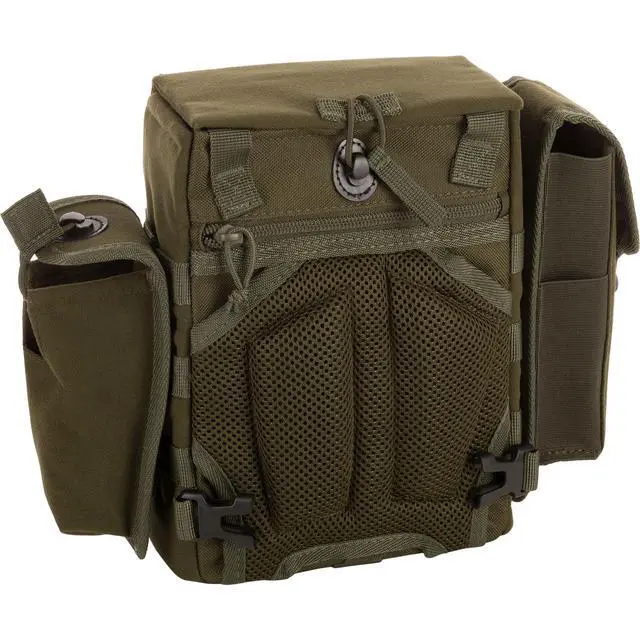 Alt view image 3 of 3 - Drake Run-N-Gun Turkey Camo Lightweight Chest Pack for Hunting | 600D Polyester Rip-Stop with PVC Backing | Removable Bino Harness & Multiple Pockets