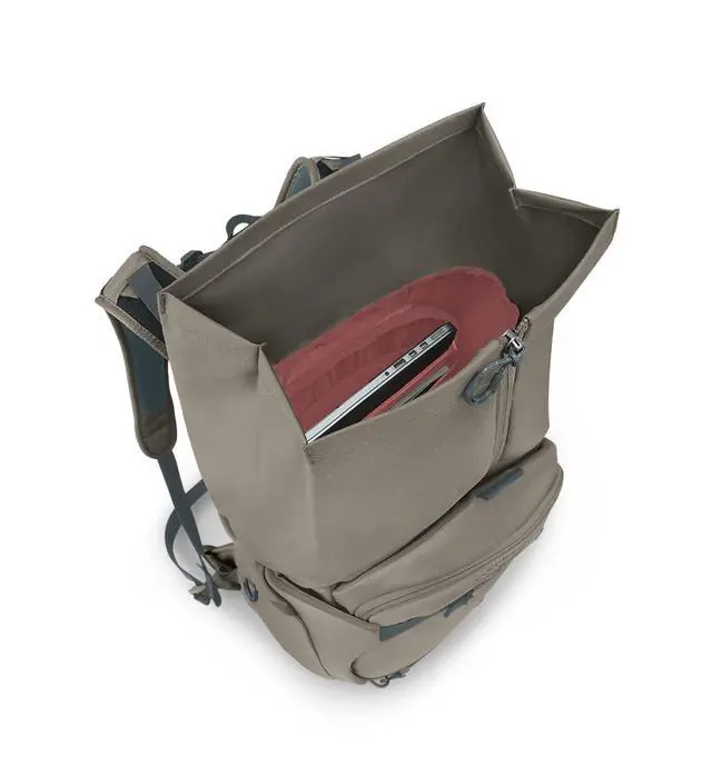 Alt view image 4 of 6 - Metron 22L Roll Top Commuter Backpack, Tan Concrete