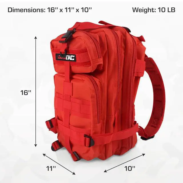 Alt view image 7 of 7 - Rucksack Assault Trauma Tactical Kit Feat. SOF Tourniquet, Chest Seals, Clotting Gauze Red