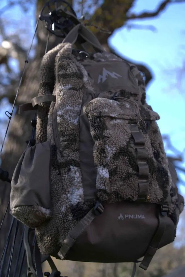 Alt view image 7 of 7 - Outdoors Highpoint Pack, Caza Camo OV, High Loft Berber Fleece, Bladder Compatible, Water-Repellant, OSFM (HP-PK-OV)
