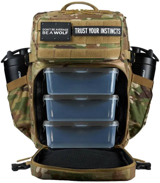 Main image of 35L Meal Prep Management Backpack (OCP Camo) | Easily Store & Organize Food Storage Containers w/Built-in Lunch Box, Cooler, Travel, Insulated Bag