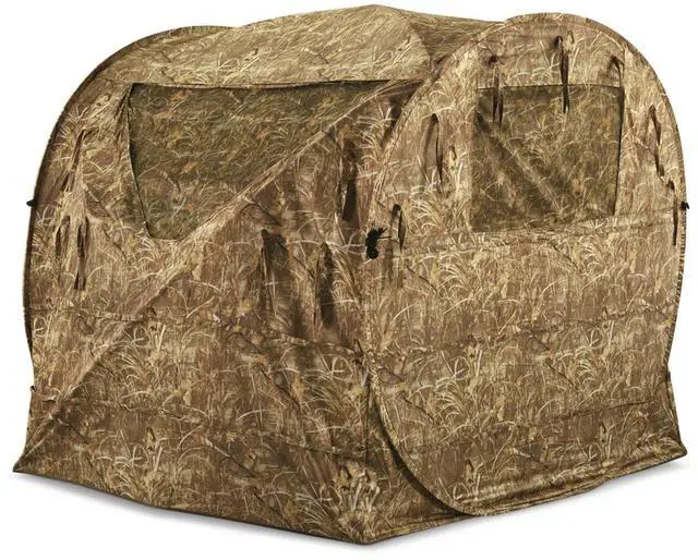 Main image of Spring Steel Hay Bale Hunting Ground Blind 1-2 Person Tent, Hunting Gear, Equipment and Accessories