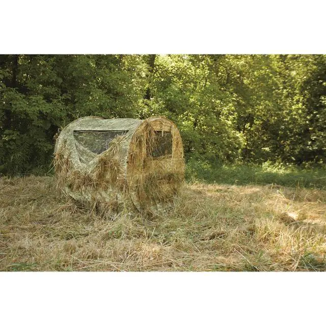 Alt view image 2 of 7 - Spring Steel Hay Bale Hunting Ground Blind 1-2 Person Tent, Hunting Gear, Equipment and Accessories