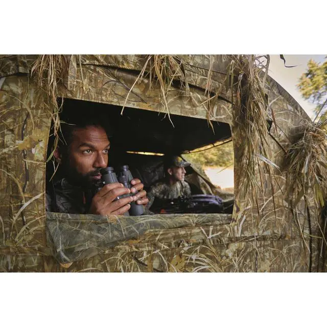 Alt view image 5 of 7 - Spring Steel Hay Bale Hunting Ground Blind 1-2 Person Tent, Hunting Gear, Equipment and Accessories